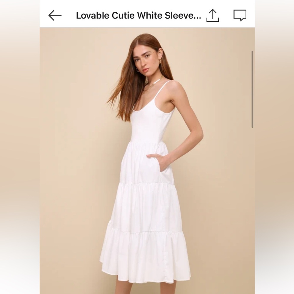 NWT White Sleeveless Dress